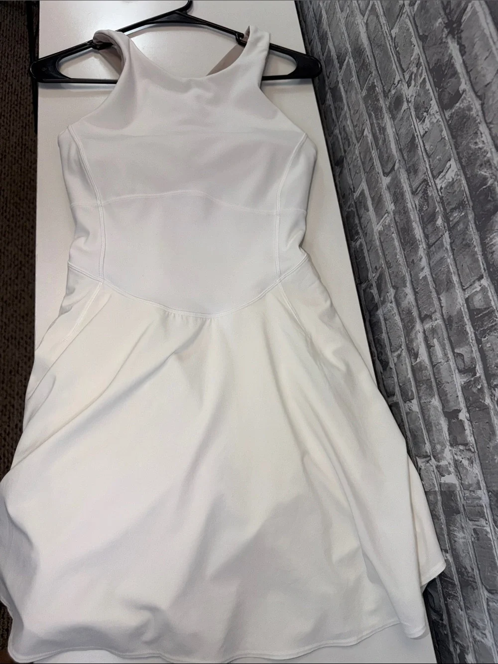 lululemon athletica White Sleeveless Fit-Flare tennis dress